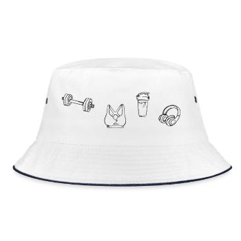 Accessoires de sport de fitness - noir - Bob - blanc/marine - Devant