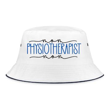 Physiotherapist stolze Mama süßes Geschenk - Bucket Hat - Weiß/Navy - Vorne