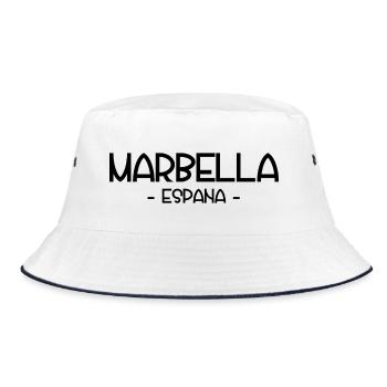 Marbella Espana Spain Spainen - Bucket Hat - Weiß/Navy - Vorne