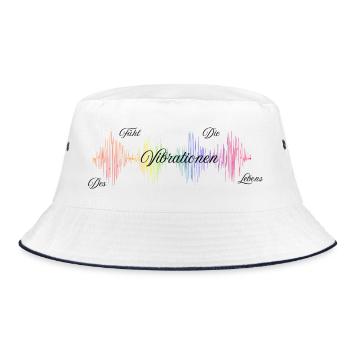 Vibration - Bucket Hat - Weiß/Navy - Vorne