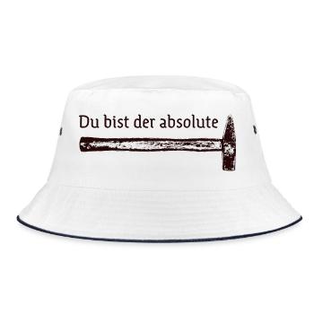 Du bist der absolute Hammer - Bucket Hat - Weiß/Navy - Vorne