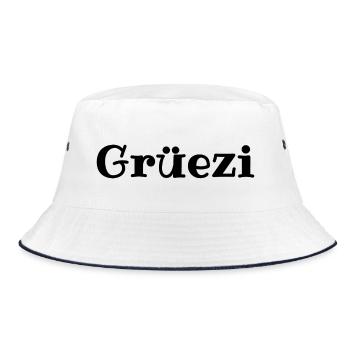 Grüezi - Schweiz - Switzerland - Swiss - Suisse - Bob - blanc/marine - Devant