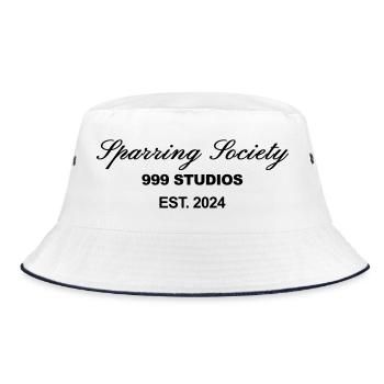 Sparring society White print - Bucket Hat - white/navy - Front