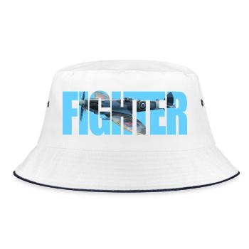 Fighter Spitfire - Bucket Hat - white/navy - Front