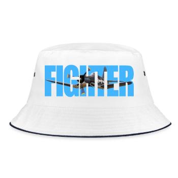 Fighter F4U Corsair - Bucket Hat - white/navy - Front