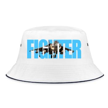 Fighter Harrier - Bucket Hat - white/navy - Front