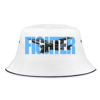 Fighter Su-25 - Bucket Hat - white/navy - Front