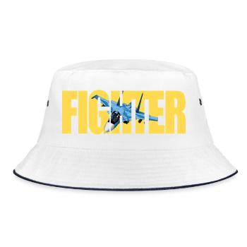 Fighter Su-34 - Bucket Hat - white/navy - Front