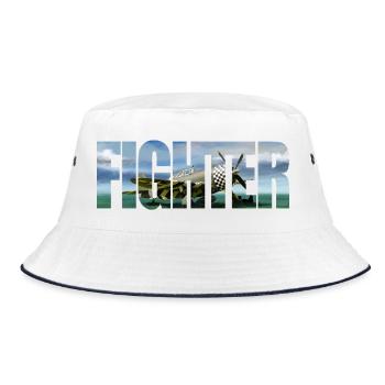 Fighter P-47 Thunderbolt - Bucket Hat - white/navy - Front