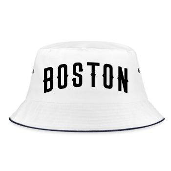 Boston - Bucket Hat - white/navy - Front