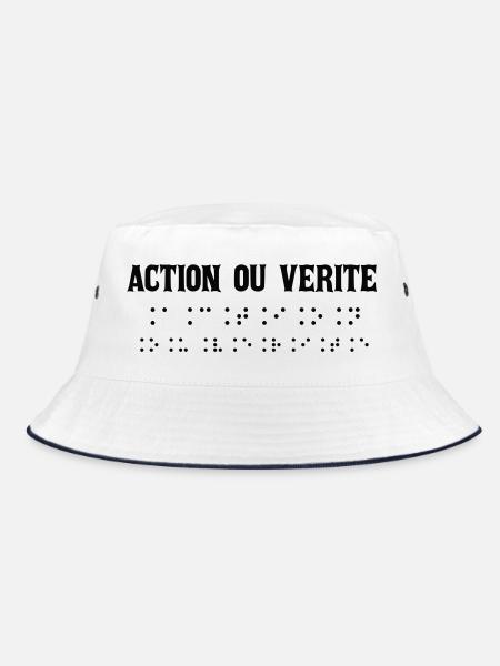 Écriture Braille Inspirée Action Vraie - Bob - blanc/marine - Devant