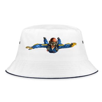 Skydiver - Bucket Hat - Weiß/Navy - Vorne