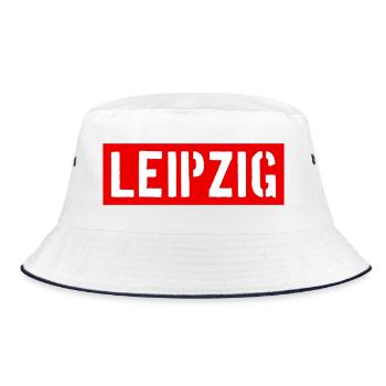 Leipzig - Free State of Saxony - Bucket Hat - white/navy - Front