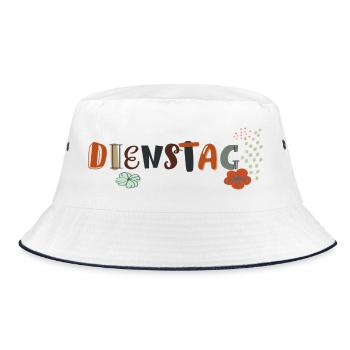 Tuesday Weekday - Bucket Hat - white/navy - Front