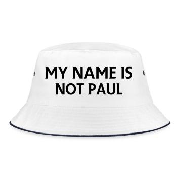 My name is not paul - Bucket Hat - white/navy - Front