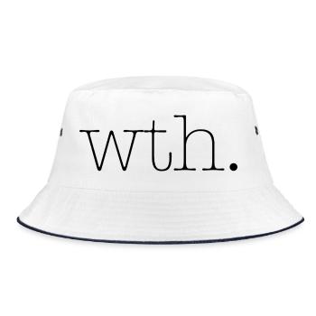 wth - Bucket Hat - white/navy - Front