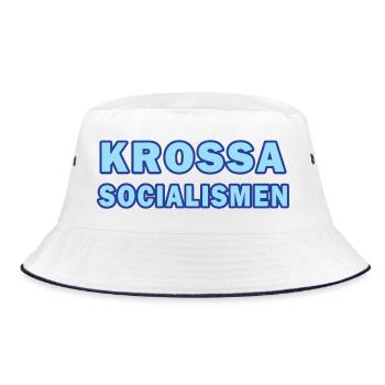 Crush Socialism Neon Text - Bucket Hat - white/navy - Front