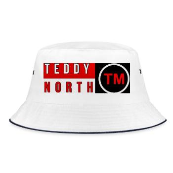 Teddy North Brand Logo - Bucket Hat - white/navy - Front