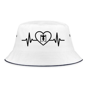 Heart Street Workout - Bucket Hat - white/navy - Front