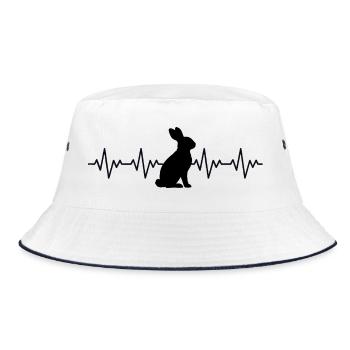 Rabbit Rabbit ECG Heartbeat - Bob - blanc/marine - Devant