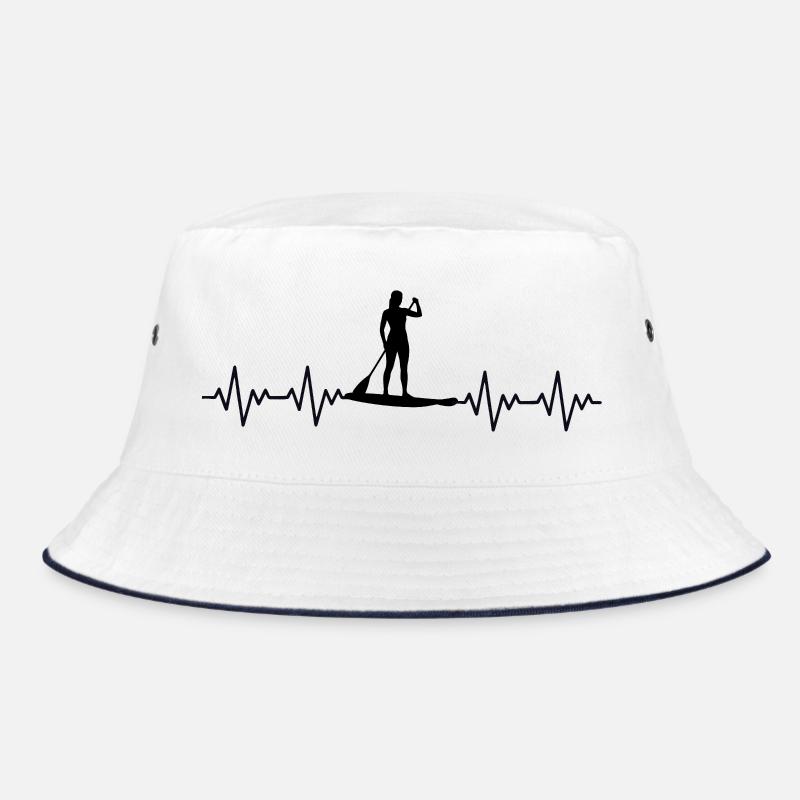 Stand up paddle SUP EKG Herzschlag Bucket Hat