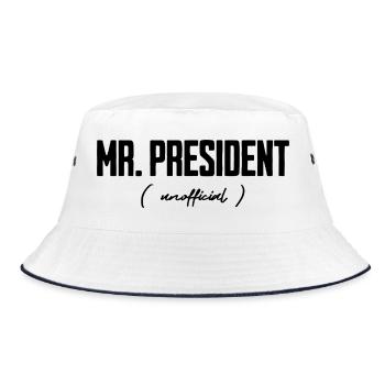 Mr President Unofficial - Bucket Hat - white/navy - Front