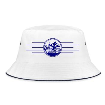 Coral Ocean Coral Reef - Bucket Hat - white/navy - Front