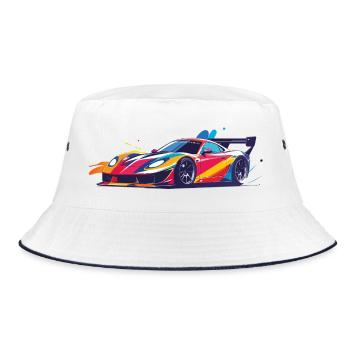 Une carrosserie de course de drift super cool - Bob - blanc/marine - Devant