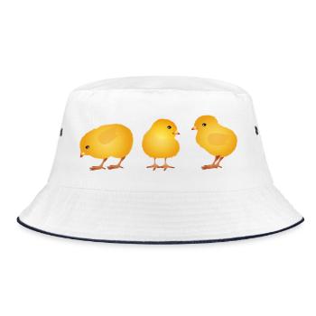 Poussin – Motif mignon du printemps et de Pâques - Bob - blanc/marine - Devant