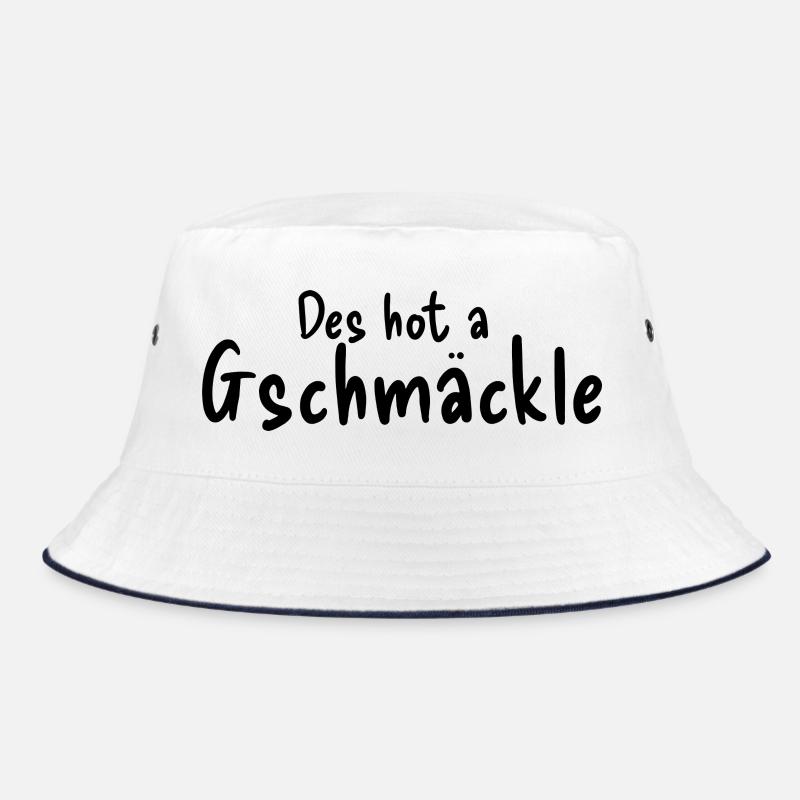 Gschmäckle - Bucket Hat - Weiß/Navy