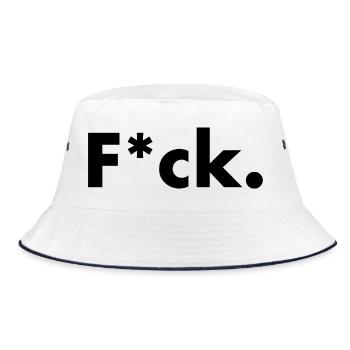 F*ck. - Bucket Hat - Weiß/Navy - Vorne