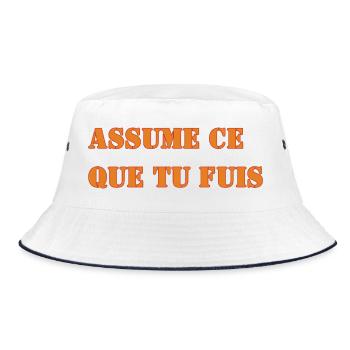 ASSUME CE QUE TU FUIS - Bob - blanc/marine - Devant
