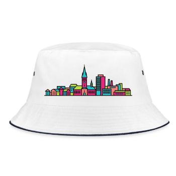 Winterthur City Skyline Modern Line Art - Bob - blanc/marine - Devant