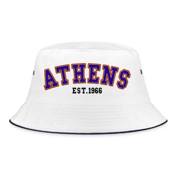 Athens Est. 1966 - Bucket Hat - white/navy - Front