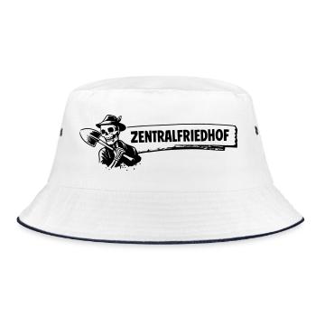 Zentralfriedhof - Bucket Hat - Weiß/Navy - Vorne