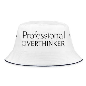 Professional Overthinker Minimalist - Bucket Hat - white/navy - Front