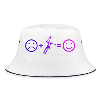 Padel motif with recognition value - Bucket Hat - white/navy - Front