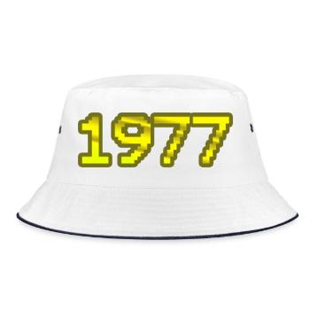 1977 - Bucket Hat - white/navy - Front