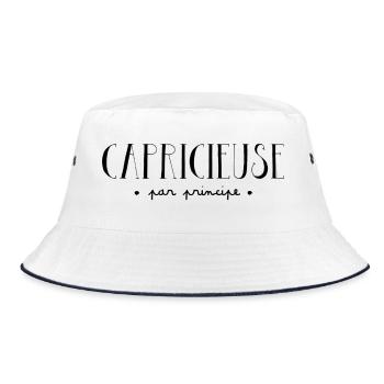 Capricieuse par principe - Idée cadeau femme - Bob - blanc/marine - Devant