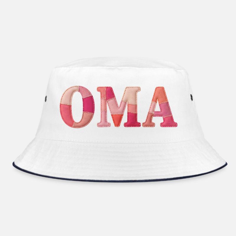 OMA Cozy Patchwork Statement Geschenk Bucket Hat