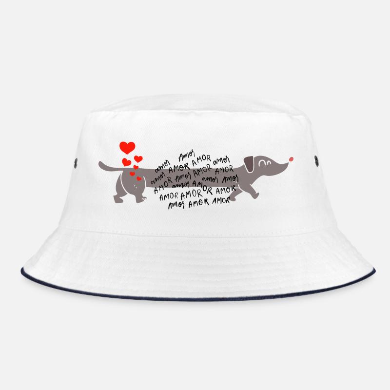 Dackel love Liebe  Bucket Hat