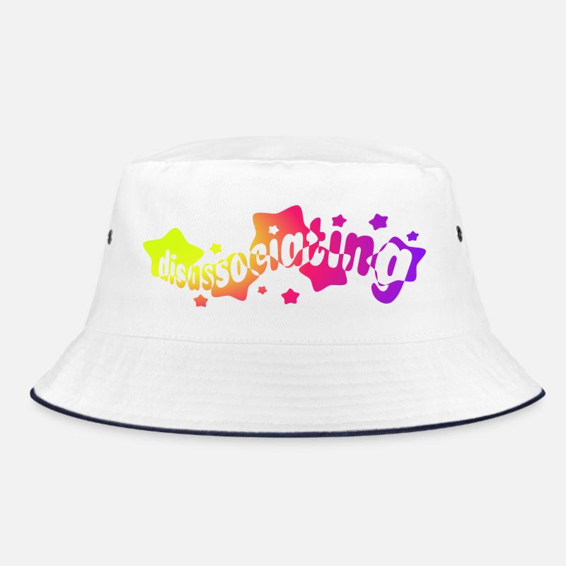 Disassociating in Rainbow Stars (gradient) Bucket Hat