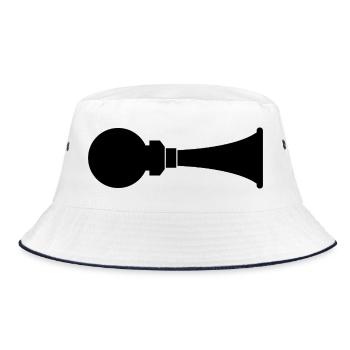 Car Horn - Bucket Hat - white/navy - Front