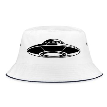 UFO - Bucket Hat - white/navy - Front