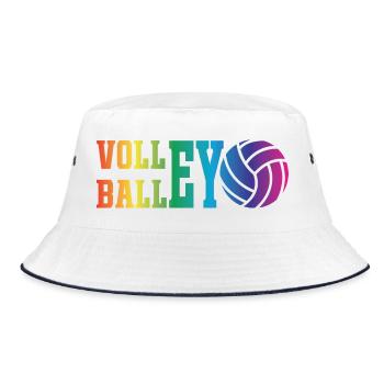 Ballon de volley-ball - Bob - blanc/marine - Devant