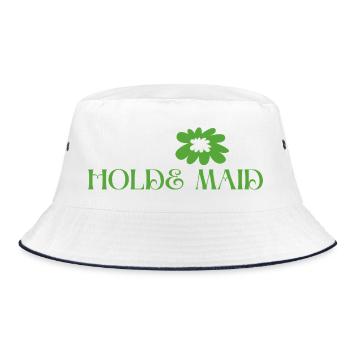 Holde Maid - Wortschätze - vergessene Wörter - Bucket Hat - Weiß/Navy - Vorne
