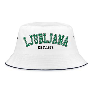 Ljubljana Est. 1976 - Bucket Hat - white/navy - Front