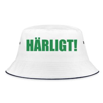 Green-black from Gothenburg - Bucket Hat - white/navy - Front