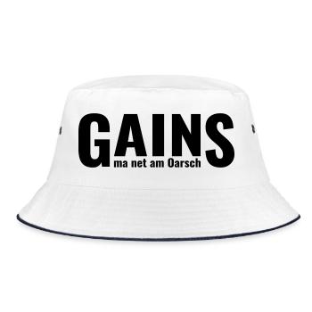GAINS ma net am Oarsch - Bob - blanc/marine - Devant