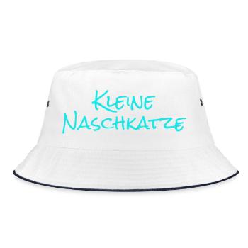 Kleine Naschkatze - Bucket Hat - Weiß/Navy - Vorne
